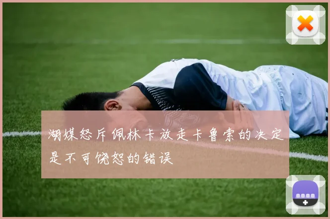 湖媒怒斥佩林卡放走卡鲁索的决定是不可饶恕的错误